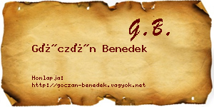 Góczán Benedek névjegykártya